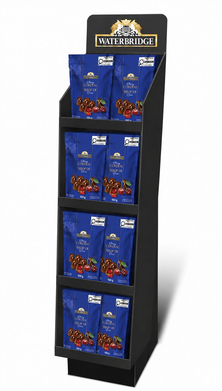PRÉSENTOIRE DE CERISE ENROBÉE DE CHOCOLAT AU LAIT (90 MCX)