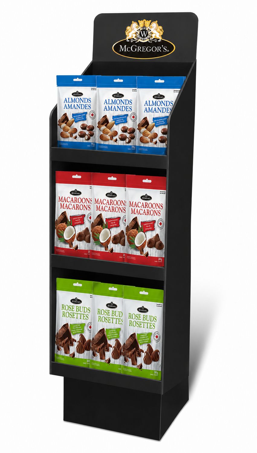 PRÉSENTOIRE CHOCOLAT MCGREGOR 3 SAVEURS (72 MCX)