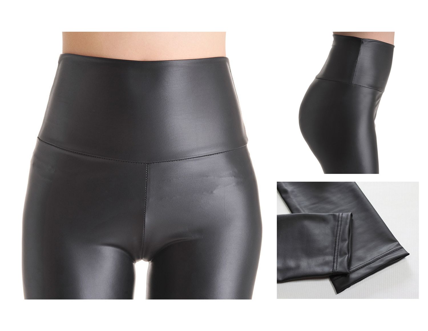 LEGGING EN CUIRETTE NOIR