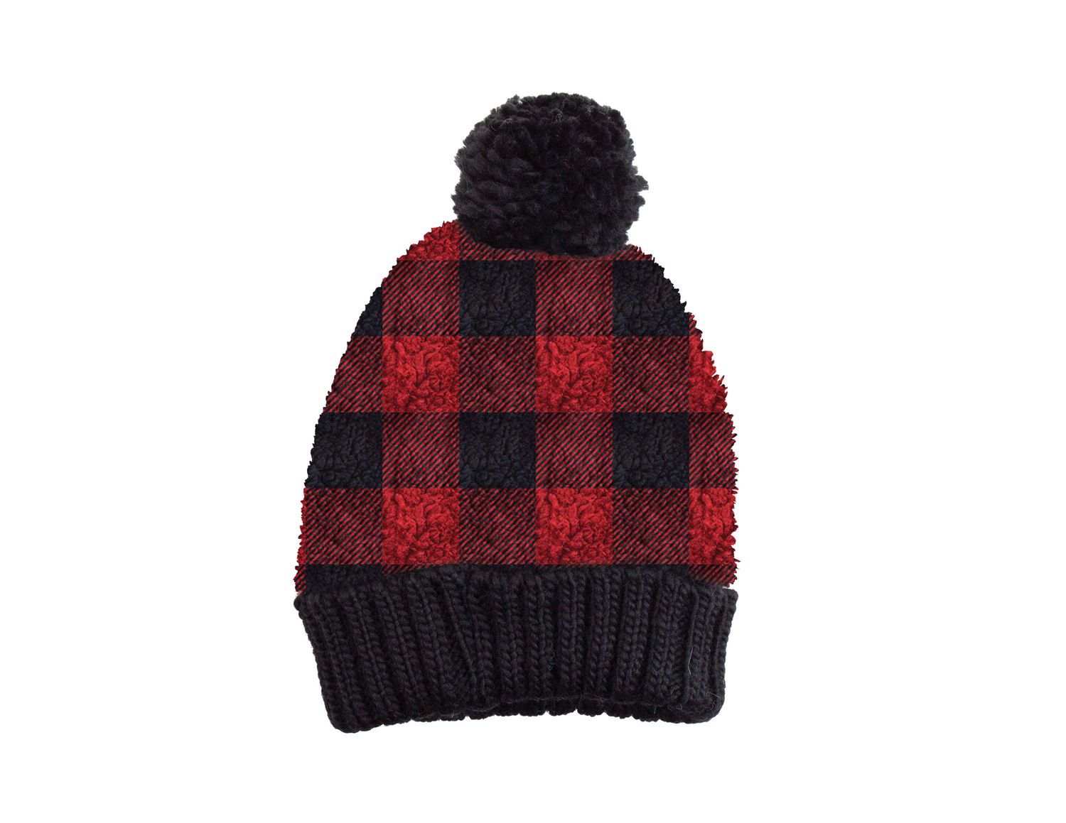 TUQUE EN SHERPA À CARREAUX DE BUFFLE EN SPECIALE