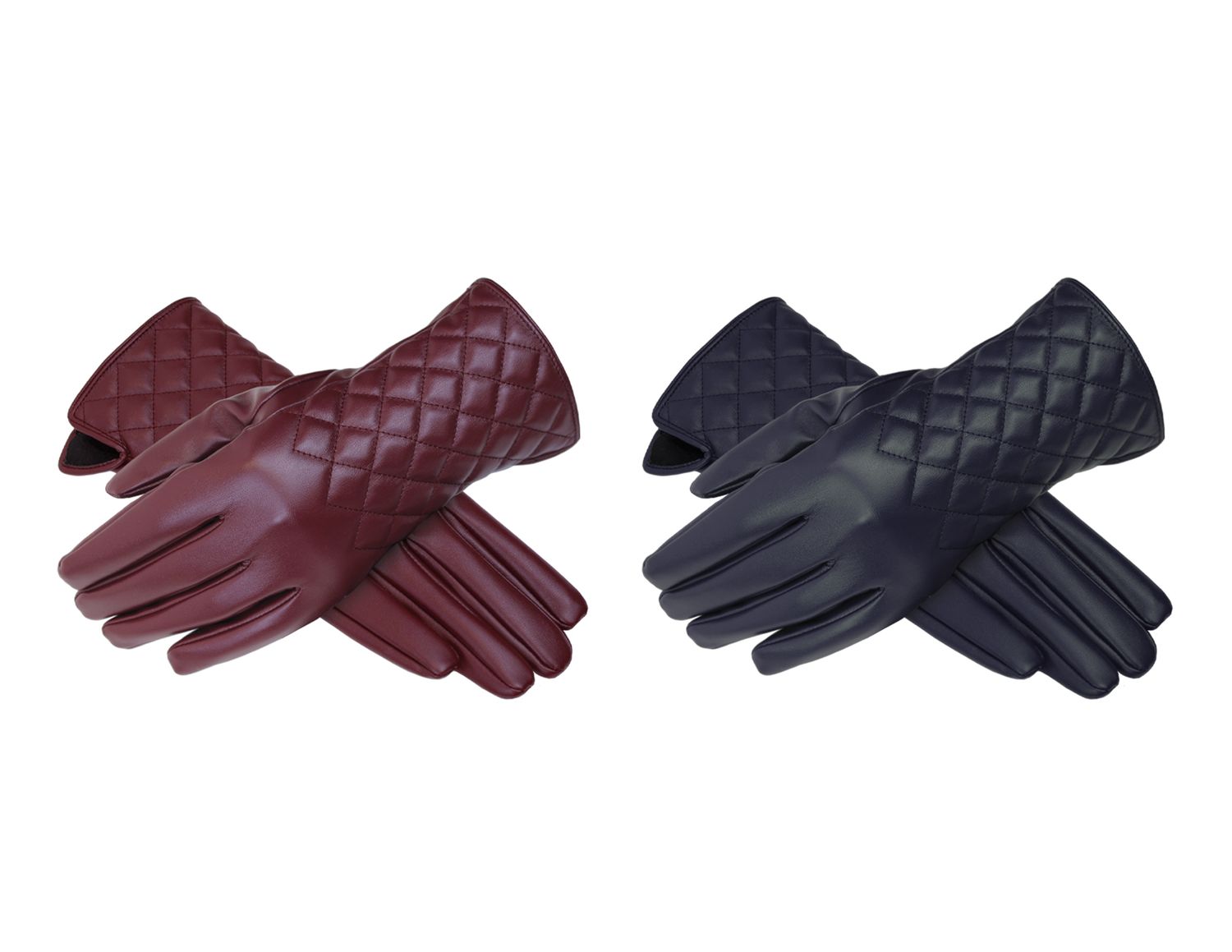 GANTS MATELASSÉS EN FAUX CUIR