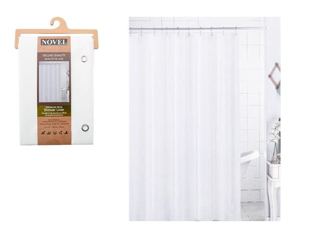 REVÊTEMENT DE DOUCHE PREMIUM EN PEVA (BLANC) (71 X 71)