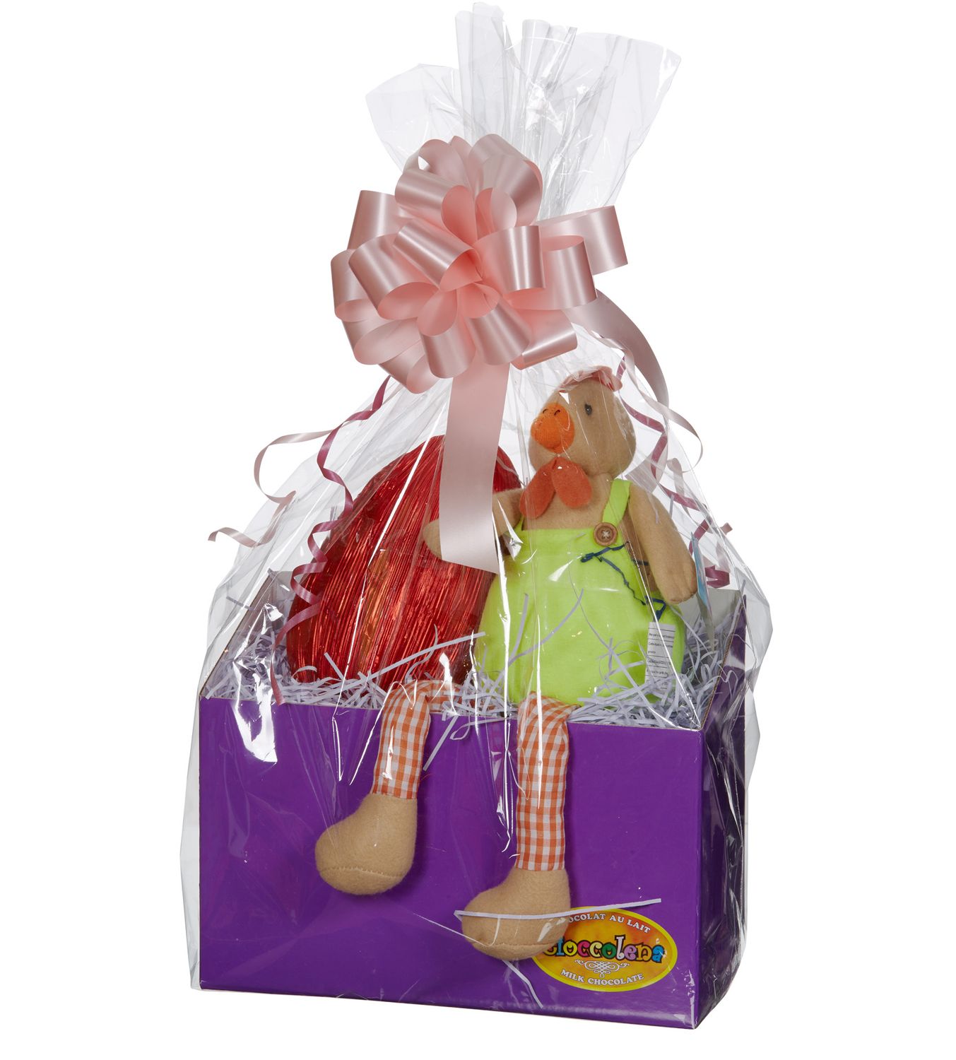 Chocolat oeuf de Pâques avec peluche