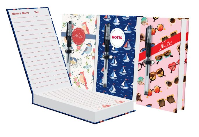 (PREB XM )CALEPIN DE NOTE 3 ASST (VOLIER,LUNETTE,OISEAUX)