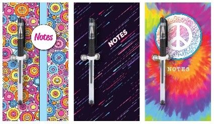 (PREB XM )CALEPIN DE NOTE 3 ASST (PAIX,FLEUR,NOTES)