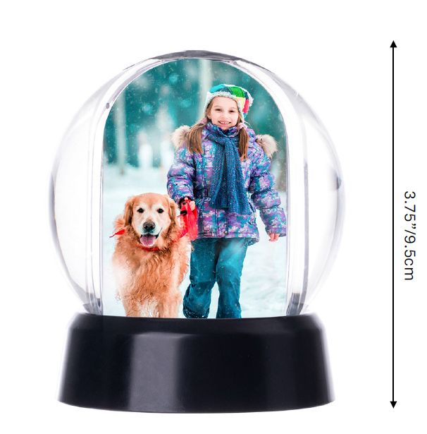(PREB XM) BOULE À NEIGE PHOTO(TAILLE 3.25X1.25PO) PRES .9