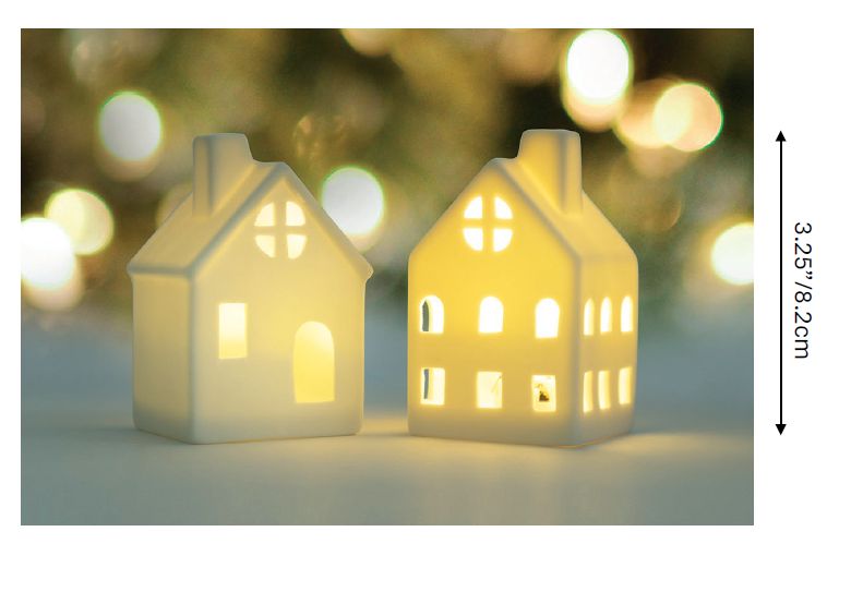(PREB XM )PRÉSENTOIR MAISON CÉRAMIQUE AVEC LED 8MCX