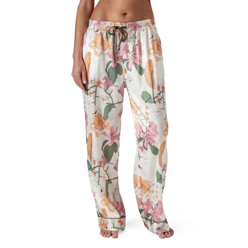 (CGC) Mon Cheri Satin Pajama Pants BLOOM
