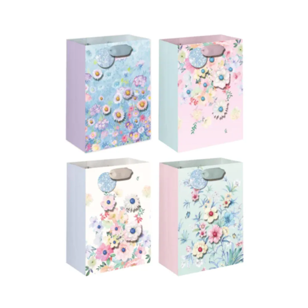 SAC CADEAU LARGE FLEURS( C7-2)