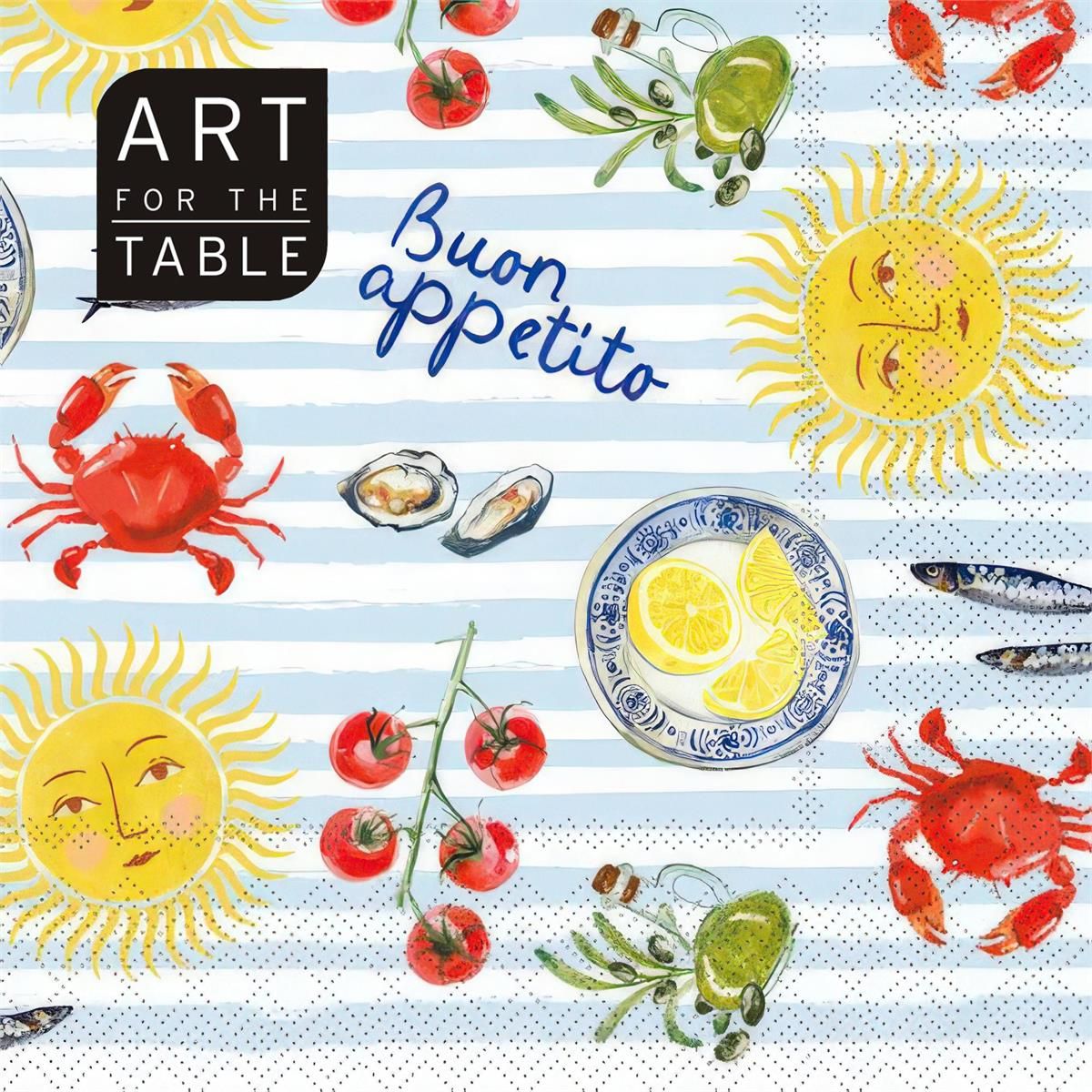 SERVIETTE DE TABLE (CRABE)(D3-6)