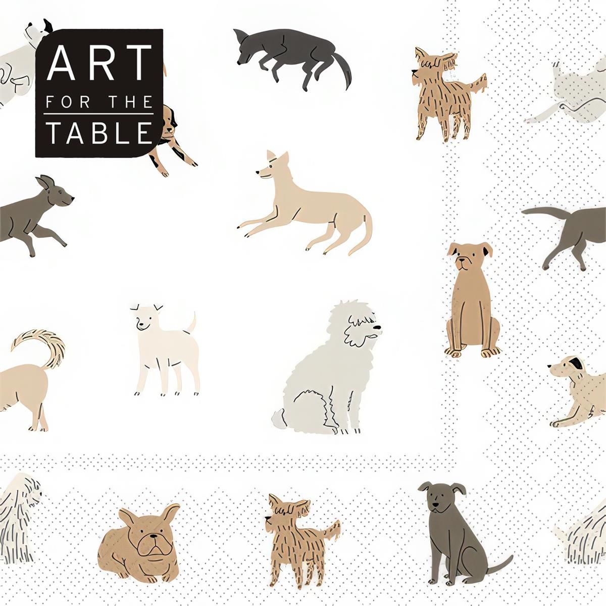 SERVIETTE DE TABLE 13 X13 (CHIEN)(D3-7)