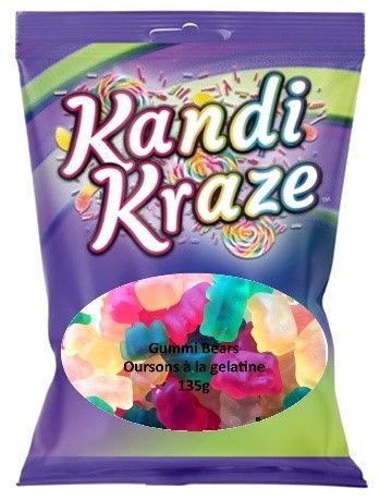 KANDI KRAZW OURSON À LA GÉLATINE 135GR