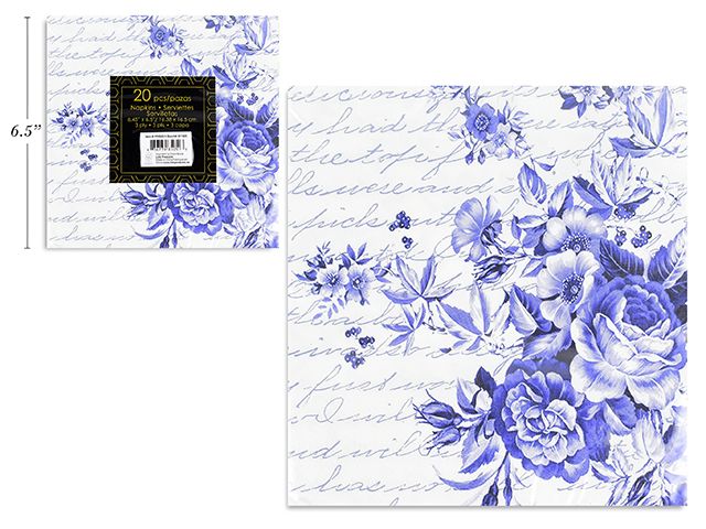 SERVIETTE DE TABLE 13 X13 20 MCX FLORAL(D3-3)