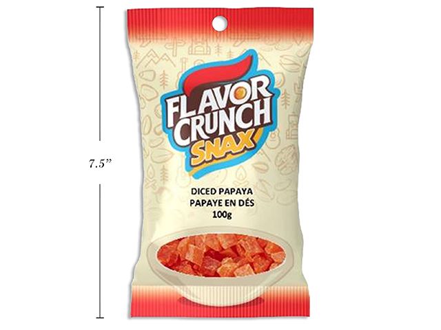 FLAVOR CRUNCH PAPAYES EN DÉS 100 GR