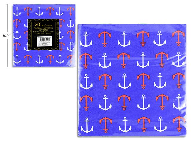 SERVIETTE DE TABLE 13X13 20 MCX ANCRE(D3-3)