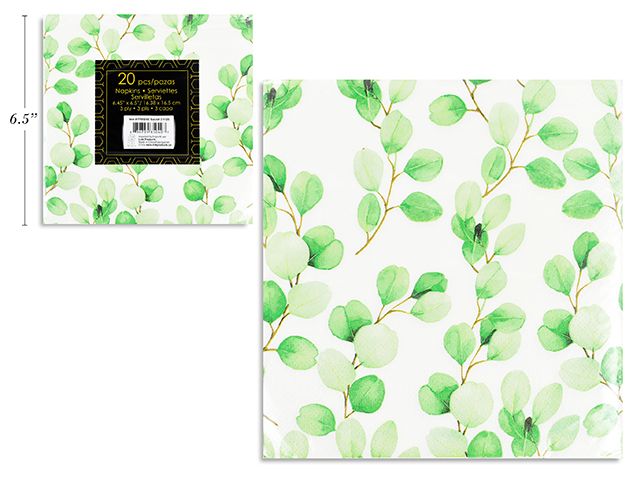 SERVIETTE DE TABLE 13X13 EUCALYPTUS 20 MCX