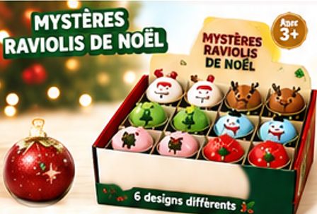 SQUISHY NOEL DUMPLING MYSTERE (PRÉSENTOIRE DE 12)
