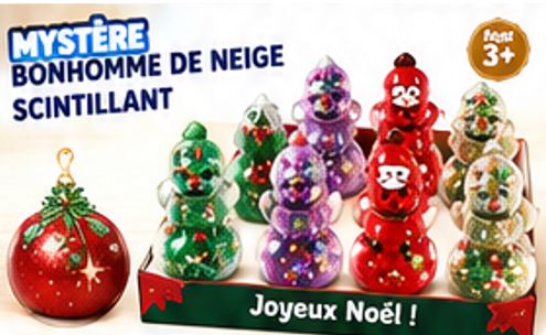 SQUISHY NOEL BONHOMME DE NEIGE BRILLANTS (PRÉSENTOIRE DE 12)