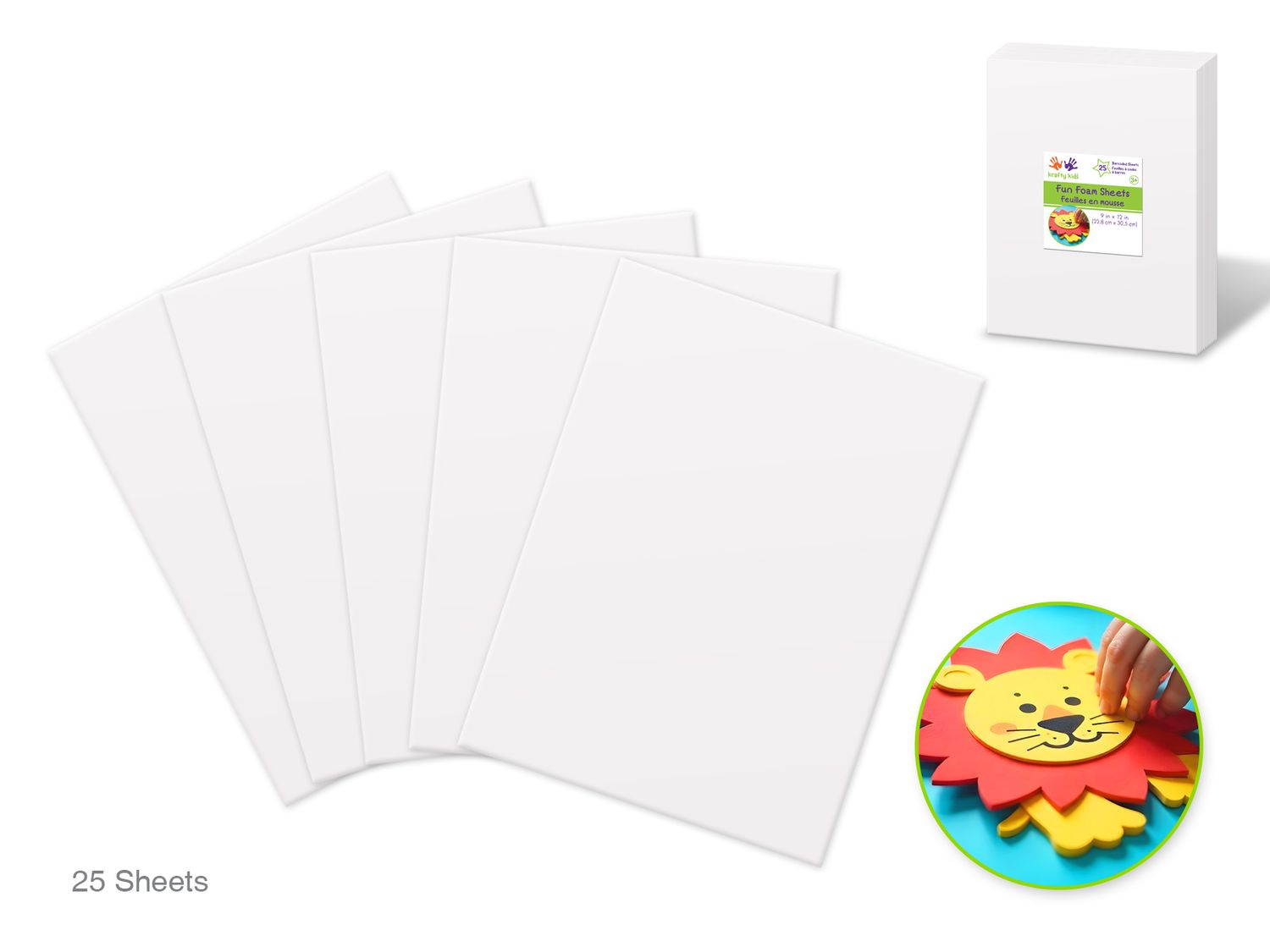 FEUILLE DE MOUSSE BLANC (j1-8)