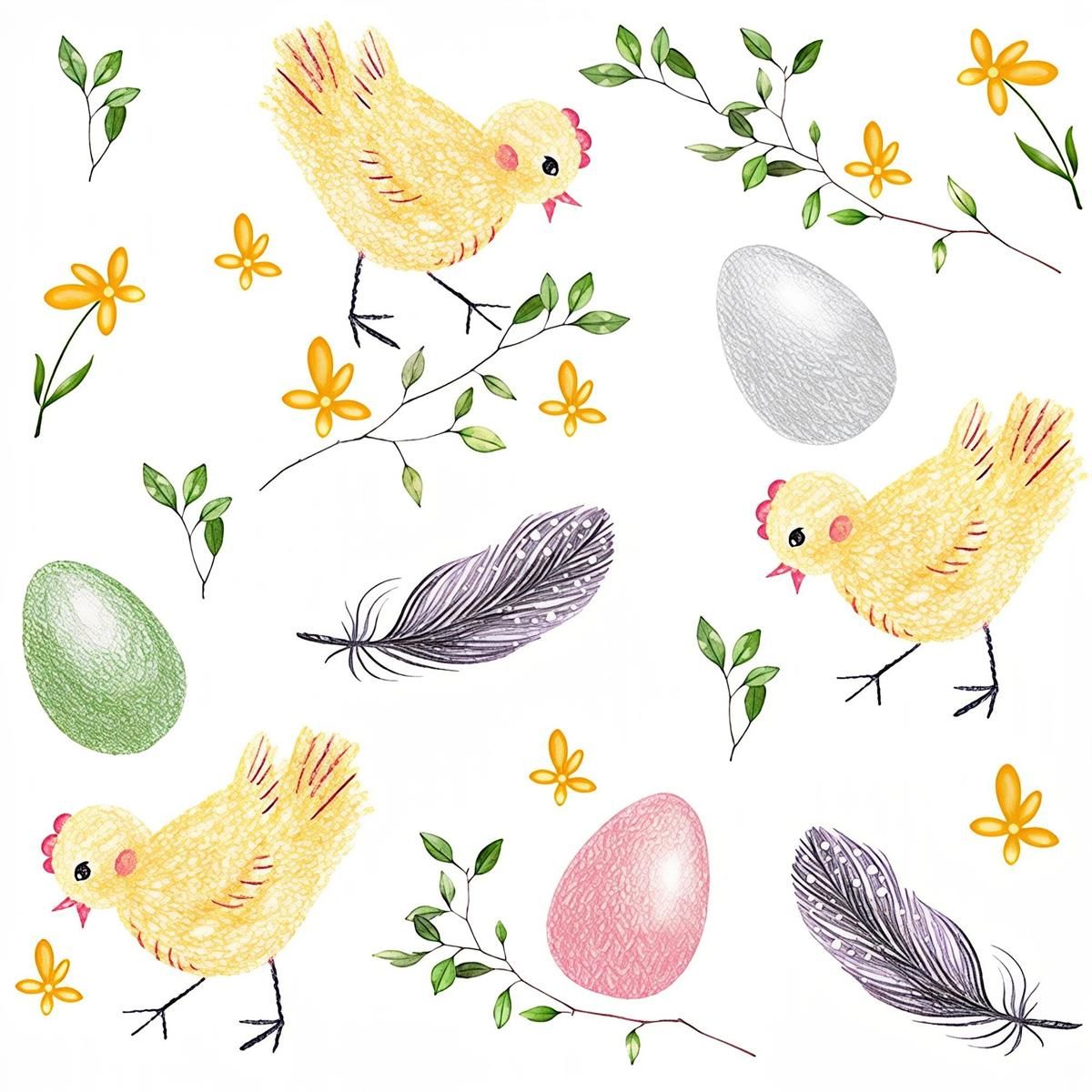SERVIETTE DE TABLE POUSSIN (PQ)