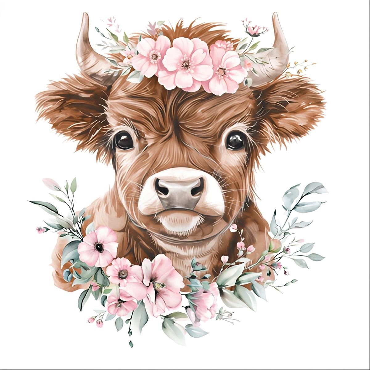 SERVIETTE DE TABLE VACHE HIGHLAND(PQ)