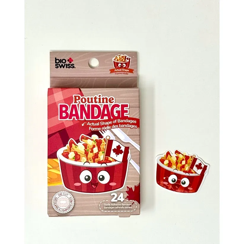 (CGC)BANDAGE EN FORME D AUTOCOLLANT  POUTINE