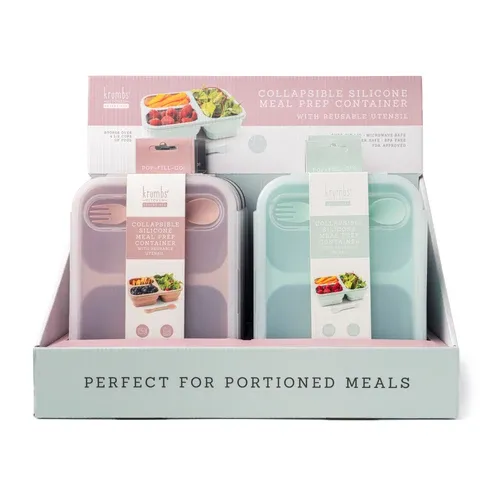 (CGC)Récipient pliable en silicone pour préparer les repas