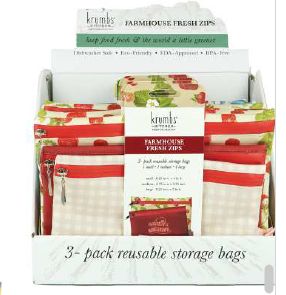(CGC)Sacs de rangement réutilisables Ferme Fresh Zips