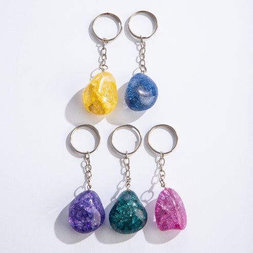 (CGC)Porte-clés en cristal    Quartz arc-en-ciel