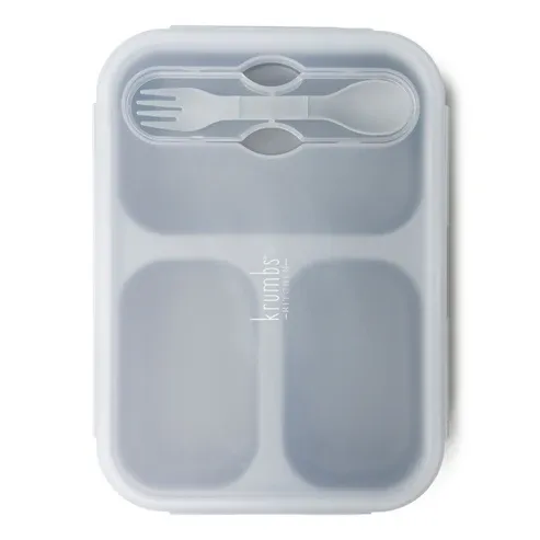 (CGC)Récipient pliable en silicone pour préparer les repas  GRIS