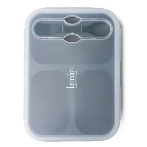(CGC)Récipient pliable en silicone pour préparer les repas  NOIR