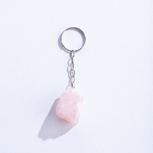 (CGC)Porte-clés en cristal  QUARTZ ROSE