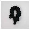 (CGC)ATTACHE A CHEVEUX AJUSTABLE MAINTIENT QUOTIDIEN NOIR
