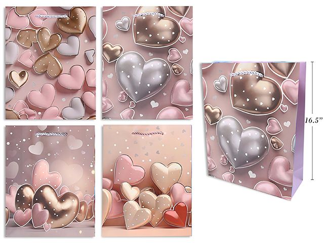 SAC CADEAU JUMBO COEURS (SV)