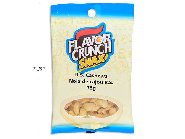 FLAVOR CRUNCH SNAX NOIX DE CAJOU GRILLÉES ET SALÉES75 GR