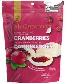 CANNEBERGE ENROBÉE DE YAGOURT  170 GR