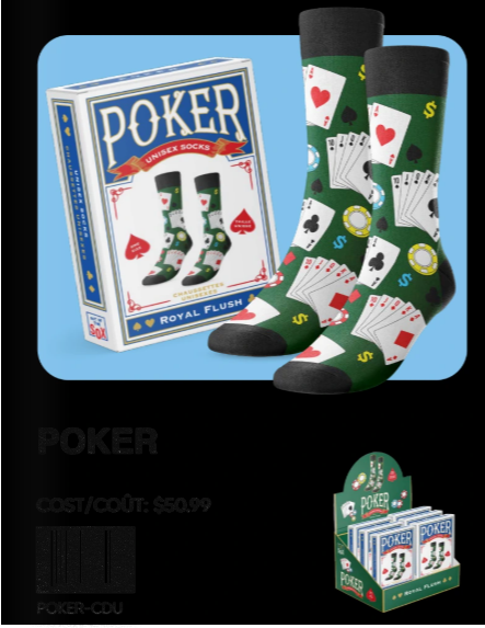 (ML)PRESENTOIR CHAUSSETTES DE POKER