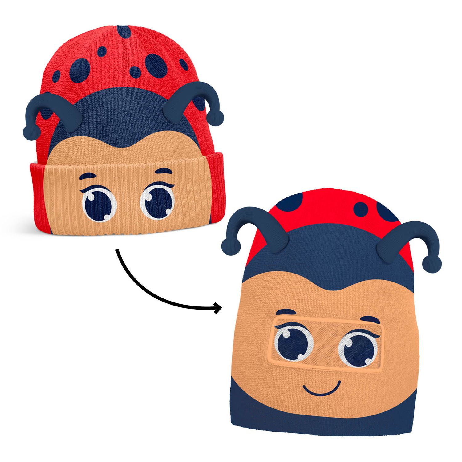 (ML)TUQUES TRANSFORMABLES COCCINELLE