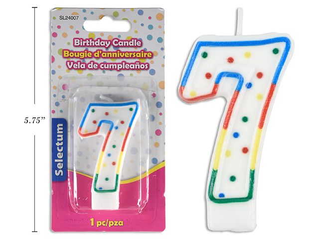 CHANDELLE D'ANNIVERSAIRE NUMERIQUE # 7(L5-4)