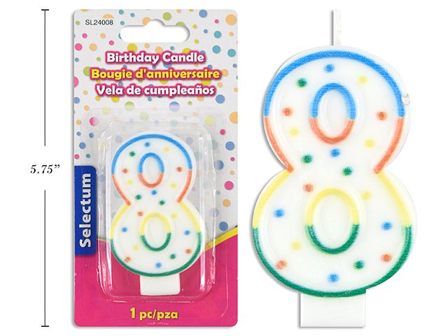 CHANDELLE D'ANNIVERSAIRE NUMERIQUE #8 (L5-4)