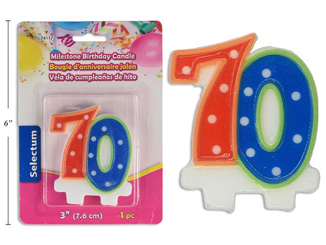 CHANDELLE D'ANNIVERSAIRE NUMERIQUE # 70 (L5-2)
