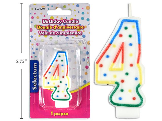 CHANDELLE D'ANNIVERSAIRE NUMÉRIQUE # 4(L5-3)