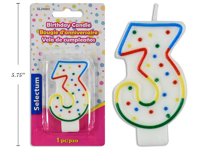CHANDELLE D'ANNIVERSAIRE NUMÉRIQUE #3 (L5-3)