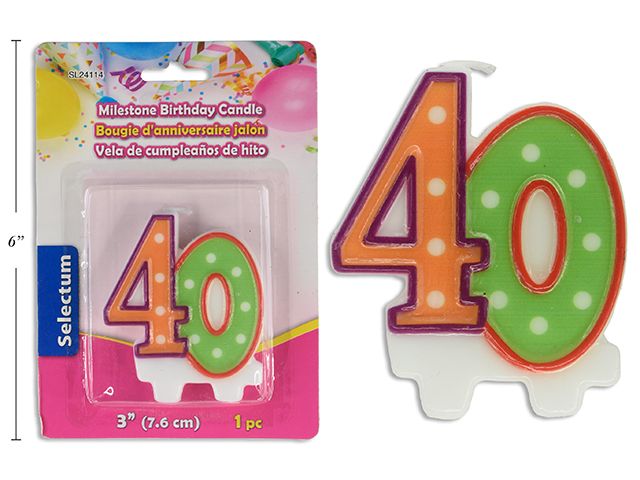 CHANDELLE D'ANNIVERSAIRE NUMERIQUE # 40 (L5-1)