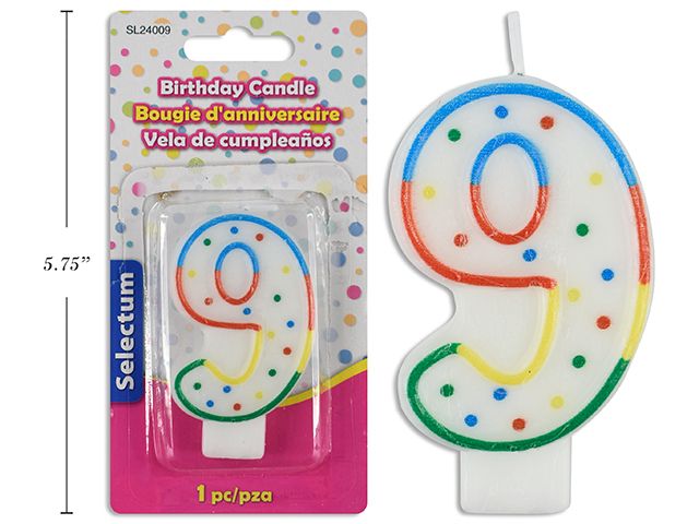 CHANDELLE D'ANNIVERSAIRE NUMERIQUE #9 (L5-4)