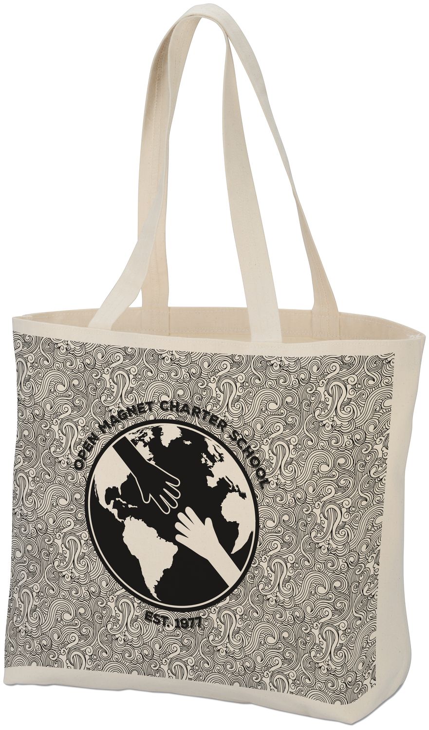 Open Canvas Tote Bag *FLAWED* Black