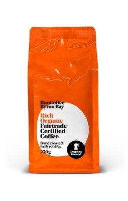BunCoffee Byron Bay Organic Rich Coffee Filter/Plunger Ground 250g