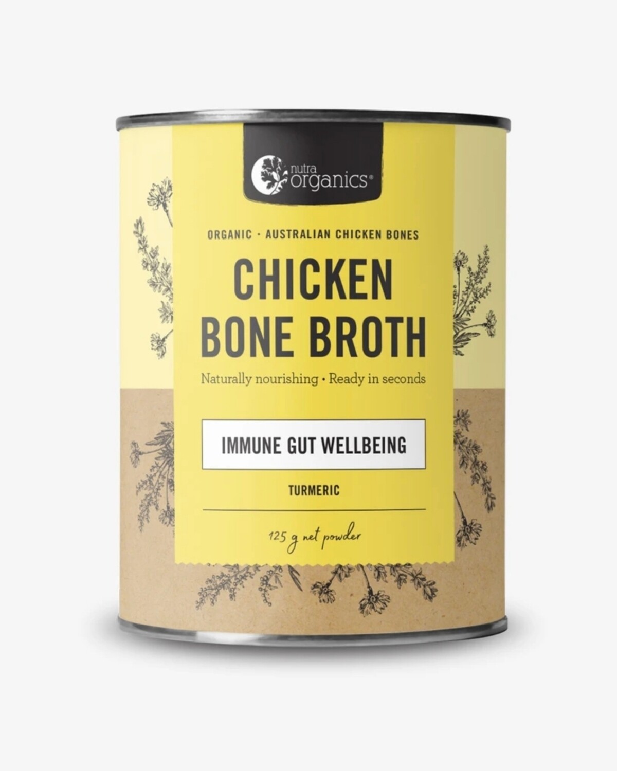 Nutra Organics Chicken Bone Broth Organic Turmeric 125g