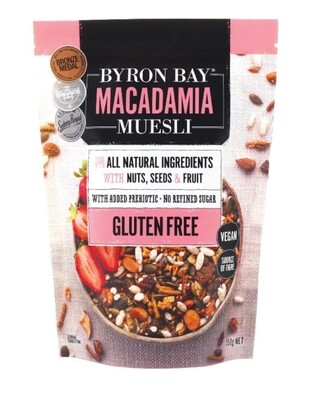Byron Bay Macadamia Muesli Gluten Free with Prebiotics 350g
