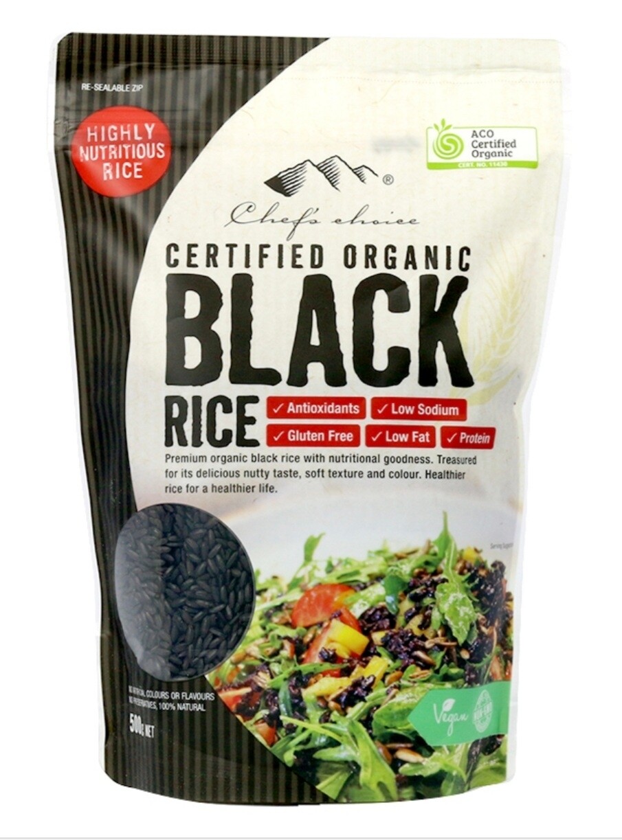 Chef's Choice Organic Black Rice 500g